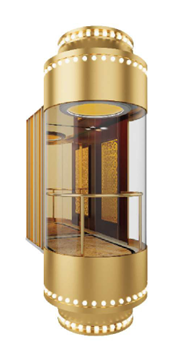 Panorama Elevator - Round Luxury Gold